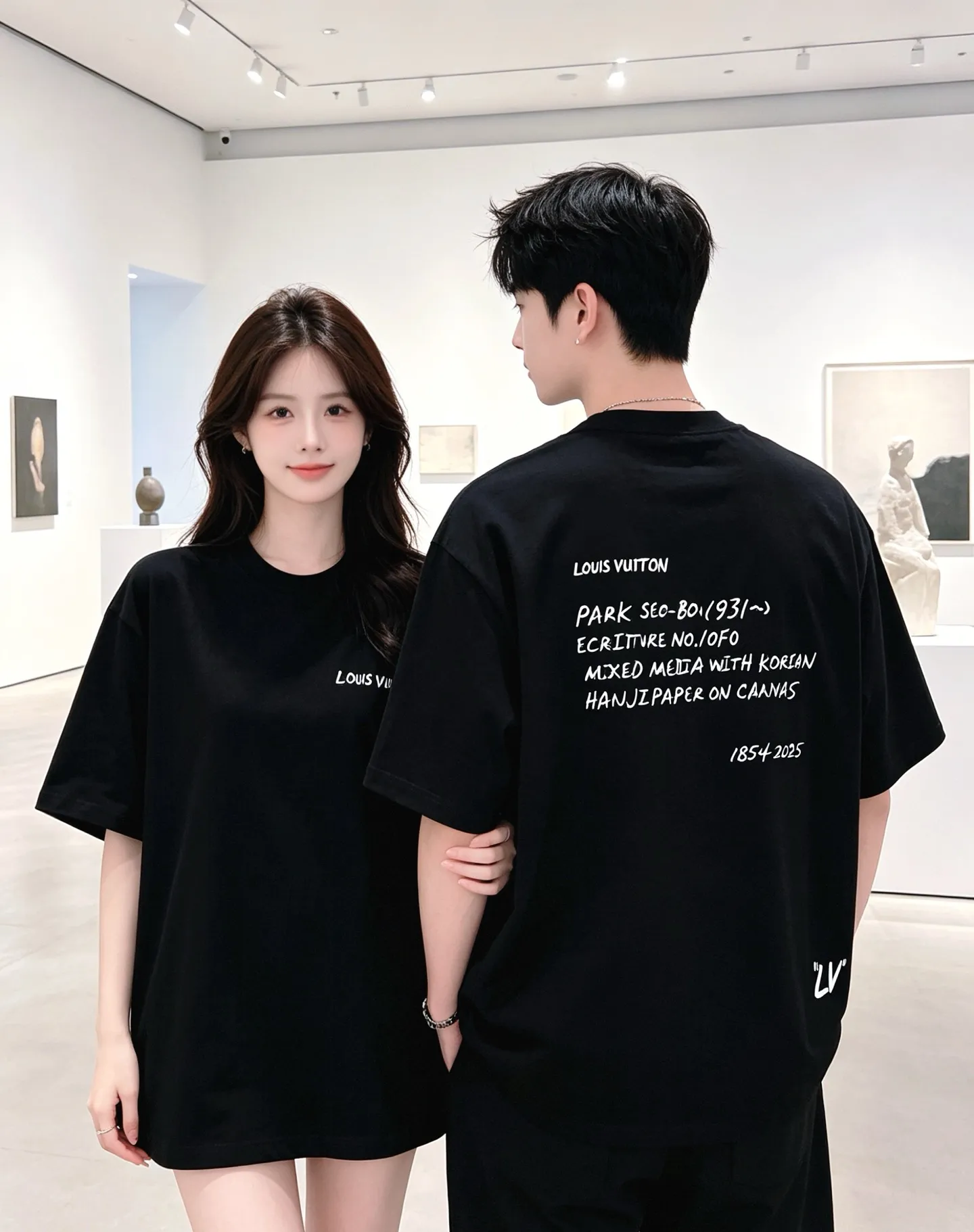 Louis Vuitton/Louis Vuitton short sleeves with slogan printed letters on the chest
